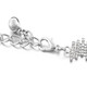 44" Silver 5 Row Diamante Zigzag Design waist Belt Women Fashion Accessory